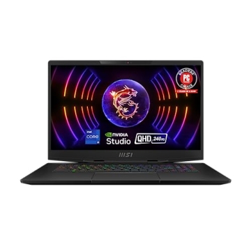 MSI Stealth 17 Studio 17.3" QHD 240Hz Gaming Laptop: 13th Gen Intel Core i9, RTX 4080, 32GB DDR5, 1T...
