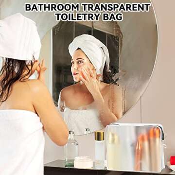 Qbily Waterproof Travel Bags for Toiletries 3 Pack