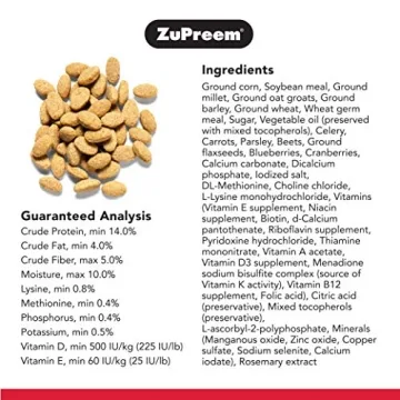 ZuPreem Natural Bird Food Pellets for Parrots & Conures