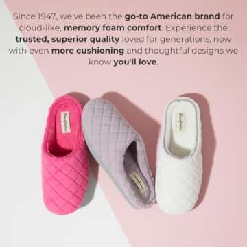 Dearfoams Womens Leslie Washable Memory Foam Terry Clog With Wide Widths Slipper, Fresh Pink, 9-10 US