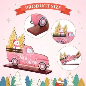 Huwena 5-Pc Christmas Table Decorations for Winter Holidays