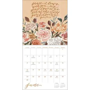 Scriptures and Florals 2024 Wall Calendar
