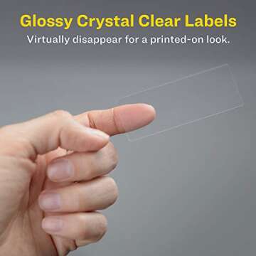 Avery Printable Address Labels with Sure Feed, 1" x 2-5/8", Glossy Clear, 300 Blank Mailing Labels for Laser and Inkjet Printers (6521)