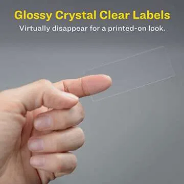 Avery Printable Address Labels with Sure Feed, 1" x 2-5/8", Glossy Clear, 300 Blank Mailing Labels for Laser and Inkjet Printers (6521)