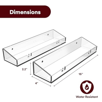 Vdomus Acrylic Bathroom Shelves for Stylish Storage