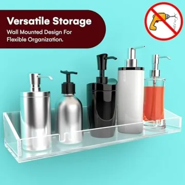 Vdomus Acrylic Bathroom Shelves for Stylish Storage