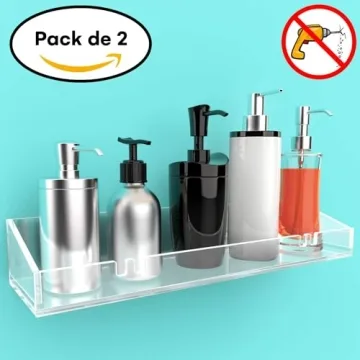 Vdomus Acrylic Bathroom Shelves for Stylish Storage