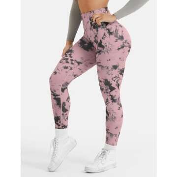 YEOREO Women's Scrunch Butt Lifting Gym Leggings in Pink