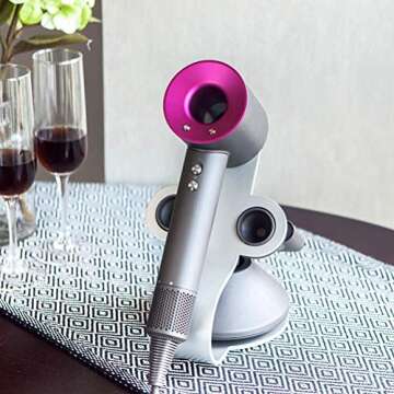 PDTXCLS Hair Dryer Holder Compatible with Dyson Supersonic, Aluminum Alloy Bracket Holder, Bathroom Organizer for Dyson Supersonic Hair Dryer Tools