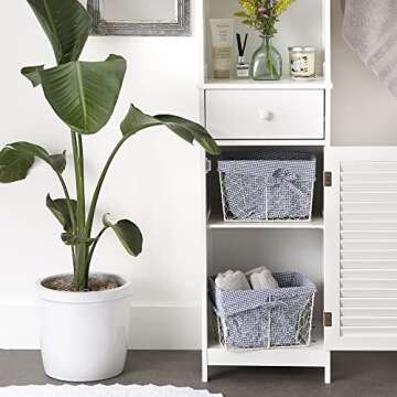 DII Farmhouse Chicken Wire Storage Baskets with Liner