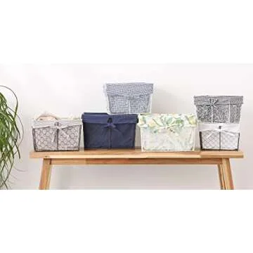 DII Farmhouse Chicken Wire Storage Baskets with Liner