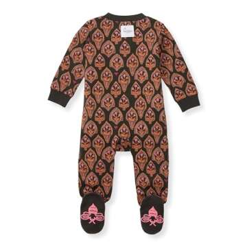 Burt's Bees Baby Baby Girls' Pajamas, Sleep and Play Loose Fit, 100% Organic Cotton Soft One-Piece P...