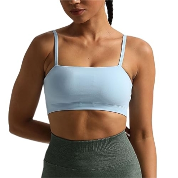 Aoxjox Women's Workout Bandeau Sports Bras Training Fitness Running Yoga Crop Tank Top (Airy Blue, M...