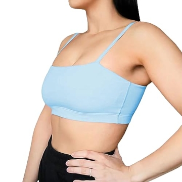 Aoxjox Women's Stylish Bandeau Sports Bra for Workouts