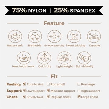 Aoxjox Women's Stylish Bandeau Sports Bra for Workouts