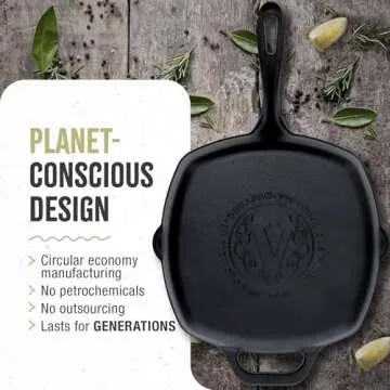 Victoria Cast Iron Grill Pan - Perfect for Grilling