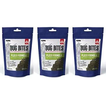 Fluval (3 Pack) Bug Bites Bottom Feeder Pleco Formula for Medium to Large Fish