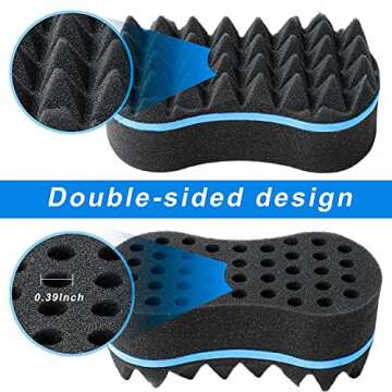 Supaze 3Pcs Hair Styling Set - Curl Sponges & Pick