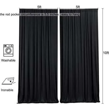 Elegant 10x10 ft IFR Polyester Backdrop Drapes for Events