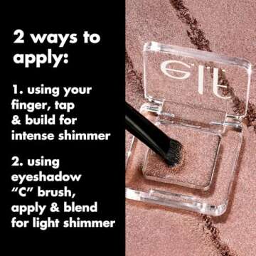 e.l.f. Fine As Fleck Glitter Eyeshadow, Long-Lasting Sheer Eye Makeup With A Shimmer Finish, Smooth Formula, Vegan & Cruelty-Free, Champagne Showers