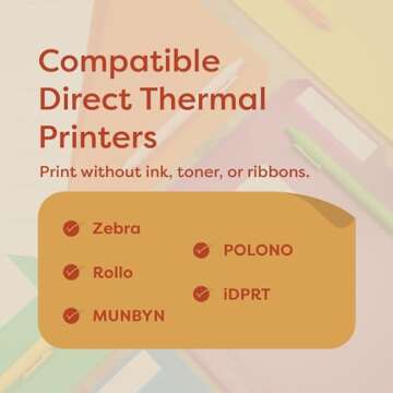 Aegis 12 Rolls of Direct Thermal Labels for Any Printer