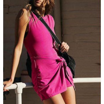 UATKIMI Women's Stylish Workout Romper with Zipper Pocket