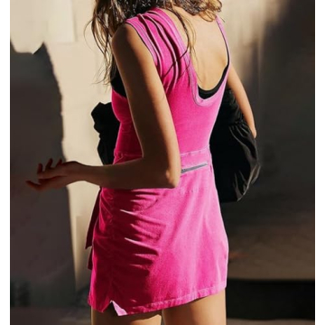 UATKIMI Women's Stylish Workout Romper with Zipper Pocket