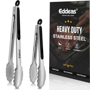 Eddeas Kitchen Tongs Set - Heat Resistant Cooking Tools