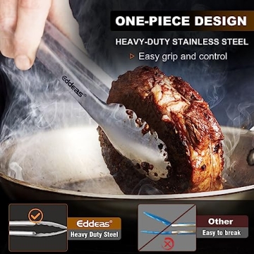 Eddeas Kitchen Tongs Set - Heat Resistant Cooking Tools
