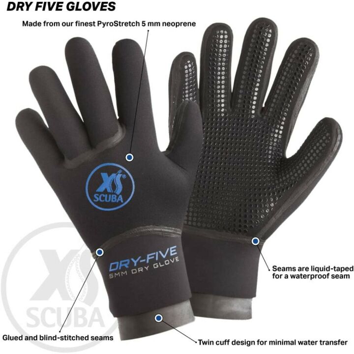 XS Scuba Dry Five Gloves for Diving Adventures