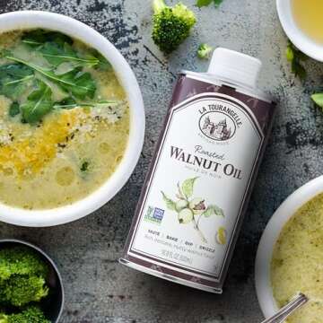 La Tourangelle, Roasted Walnut Oil, Plant-Based Source of Omega-3 Fatty Acid, Cooking, Baking, & Beauty, 16.9 Fl Oz