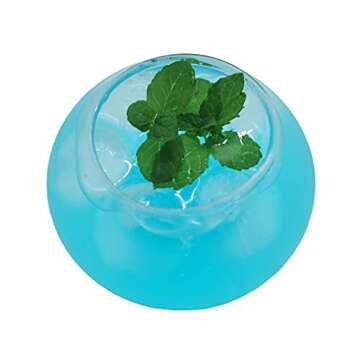 NC Creative Cocktail Glass Set of 2 Mushroom Design 280ml 9.5oz Cocktail Glass for KTV Bar Night Party Cocktails Martinis Drinking Juice Beer