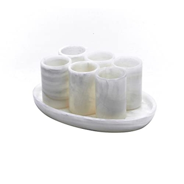 Handmade Artistic Onyx Stone Shot Glasses Set for Parties