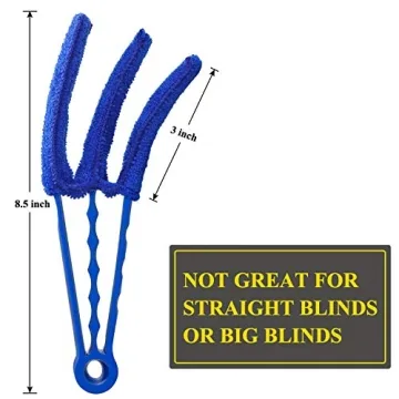 Hiware Window Blind Cleaner Duster Brush with 5 Microfiber Sleeves - Blind Cleaner Tools for Window Shutters Blind Air Conditioner Jalousie Dust