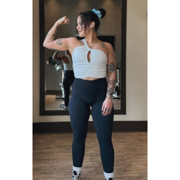 Aoxjox One Shoulder Sports Bra for Gym and Everyday Wear