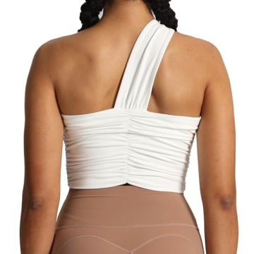 Aoxjox One Shoulder Sports Bra for Gym and Everyday Wear