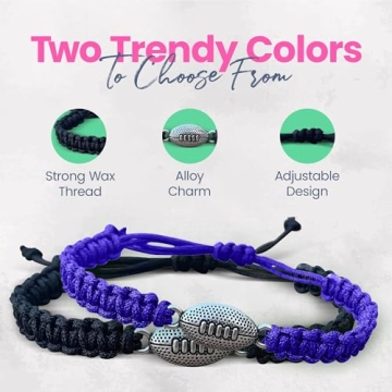 Sportybella Football Bracelet - Unisex Paracord Accessory