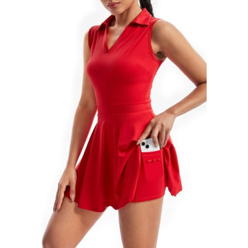 Golf Tennis Dress Workout Athletic Dresses for Women Active Wear Exercise Sport Polo Short Sleeveles...