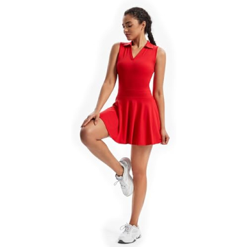 Stylish Golf Tennis Dress for Active Women in Red