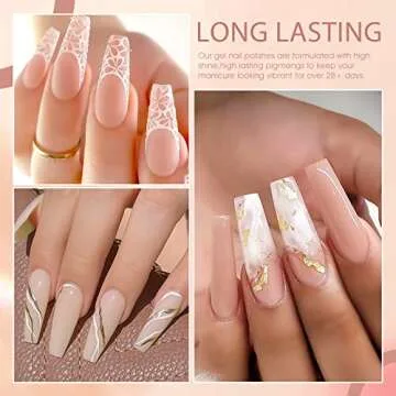 VENALISA Gel Nail Polish Set - 12 Pcs 7.5ml Nude Light Pink All Seasons Skin Tones Neutral Pink Brown Gel Polish Kit, Soak Off UV LED Gel Polish Set Nail Art Salon Manicure DIY Gifts