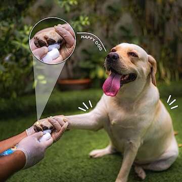 Be Happy Paw Dog Paw Cleaner 6.8fl oz No-Rinse Waterless Shampoo Foam Paw Cleanser with Silicone Brush and Microfiber Towel, Natural Pet Paw Cleaner for Dogs and Cats