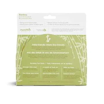 Munchkin® Bambou™ Suction Bowl and Silicone Spoon for Babies and Toddlers, Non-Toxic Bamboo