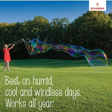 Bubbles Mix Solution for Huge Bubbles 7 Gallons Non Toxic Powder Concentrate Refill for Big Bubble Wands/Machines Safe for Kids and Pets Edible - Summer Outdoor Birthday Fun Party Activity