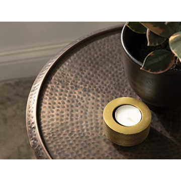 Stylish Kate and Laurel Sanzo Side Table with Hammered Top