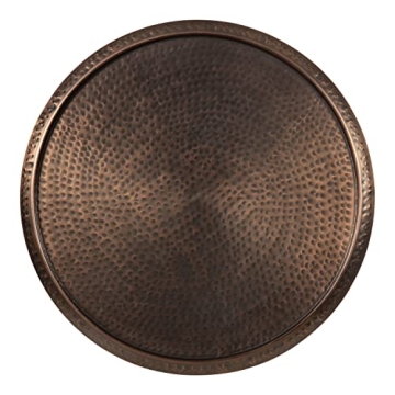 Stylish Kate and Laurel Sanzo Side Table with Hammered Top