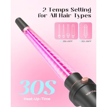 5 in 1 Curling Iron Set with Wand & Brush