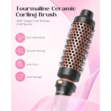 5 in 1 Curling Iron Set with Wand & Brush