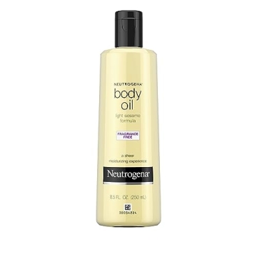 Neutrogena Body Oil, Fragrance-Free Light Sesame Oil Formula, Dry Skin Moisturizer and Hydrating Bod...