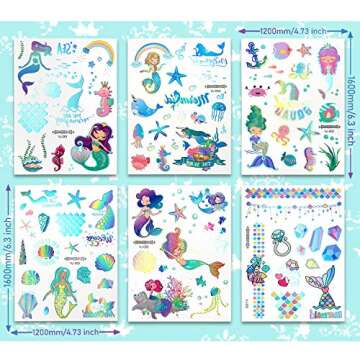 36 Pcs Mermaid Bracelets Set for Kids Birthday Party