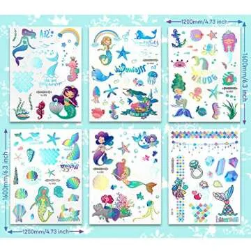 36 Pcs Mermaid Bracelets Set for Kids Birthday Party